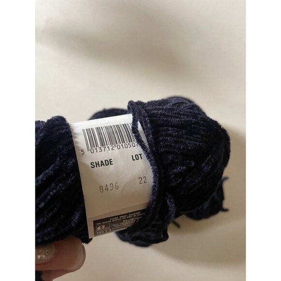 Premier Patrons Chenille Yarn Cocoa Color Lot of 3 NEW Skeins Blue - Picture 2 of 3